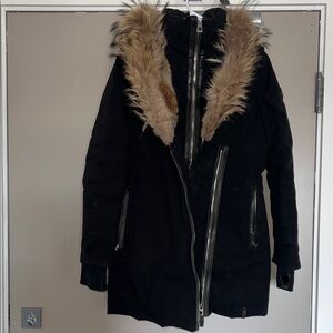 Women's Rudsak Black Fur-Trimmed Jacket XS ASIS